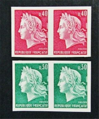 Nystamps French Tunisia Stamp 1230.  1231 Og Nh €100 Imperf Pairs