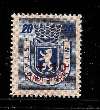 Hick Girl Stamp - German Local Post Stadt Storkow Surcharge Y1503