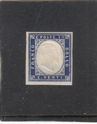 Italia Italian States Sardegna Sardinia 1862 20c Indaco Violaceo Scuro - Nuovo