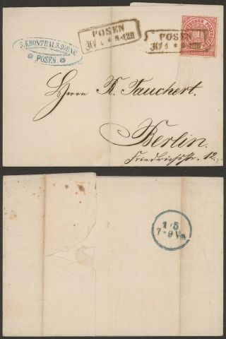 Germany North German Conf.  1868 - Cover Posen 36364