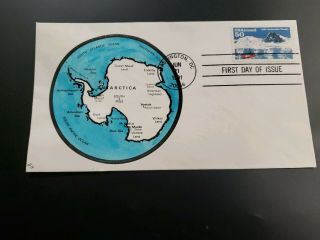 1991 ANTARCTIC TREATY US FDC 2 Hand Painted 1 Map Covers 4