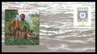Mayfairstamps Us Fdc 2002 York Heritage Of Hawaii Planter York First Day