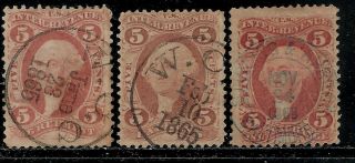 Usa 1865 Over 150 Years Old Revenue Stamps For Difference Use - Agreement,  Express