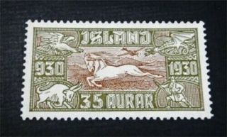 Nystamps Iceland Stamp C6 Og H $65