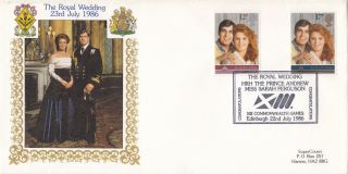 (08566) Gb Dgt Fdc Prince Andrew Fergie Royal Wedding Commonwealth Games 1986