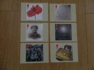 2014 The Great War 1914 Set Of 6 X Phq Cards (no392) In