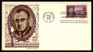 Mayfairstamps Us Fdc 1945 Fdr Us Smartcraft Special 3 Cents First Day Cover Wwb2