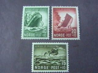 Norway B35 - - B37 - Mint/hinged - - - - Complete Set - - - Semi - Postal - - - 1944