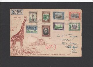 Southern Rhodesia 1940 Jubilee Set On First Day Cover