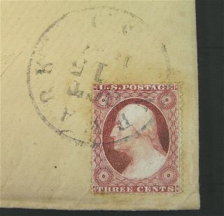 Scott 26 US 3 cent Stamp On Cover (e) 2