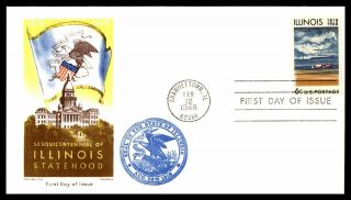 Mayfairstamps Us Fdc 1968 Jackson Illinois Statehood First Day Cover Wwb_30649