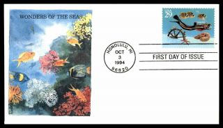 Mayfairstamps Us Fdc 1994 Wonders Of The Sea Scuba Diver First Day Cover Wwb_305