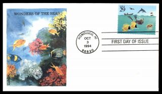 Mayfairstamps Us Fdc 1994 Wonder Of The Sea Blowfish Scuba Diver First Day Cover