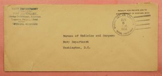 1934 Navy Dept Official Marine Det.  Am.  Legation Peiping China To Usa