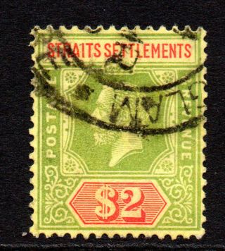 Straits Settlements 2 Dollar Stamp C1912 - 23 (2)