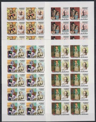 Y693.  10x Burundi - Mnh - Art - Paintings - Picasso - 2011 - Imperf