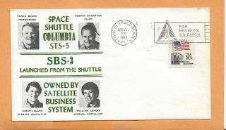 Space Shuttle Columbia Sts - 5 Sbs - 3 Launched Nov 11,  1982 Ksc Space Cover
