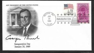 U S Fdc Inauguration George Bush 01/20/89 Vf Ua