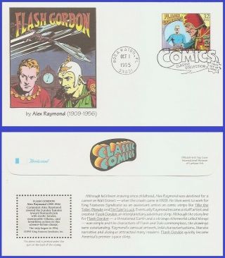 Usa 3000p U/a Fleetwood Fdc Comic Strip Classics - Flash Gordon