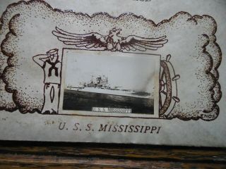 U.  S.  S.  USS Mississippi Naval Ship 1939 Air Mail Photo Guantanamo Bay C uba 2