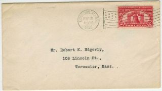 1926 Liberty Bell 150th Anniv.  627 Unofficial Concord Ma Flag Cancel Edgerly