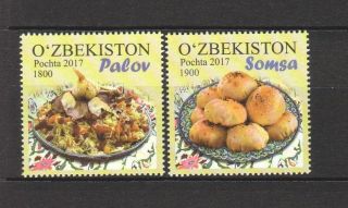 Uzbekistan 2017 National Cuisine Comp.  Set Of 2 Stamps Mnh