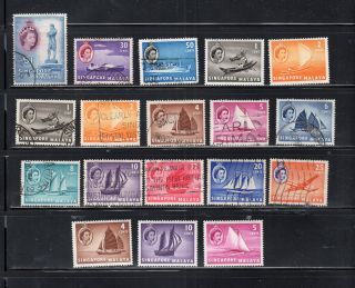 Singapore Asia Stamps Canceled & Hinged Lot 53498