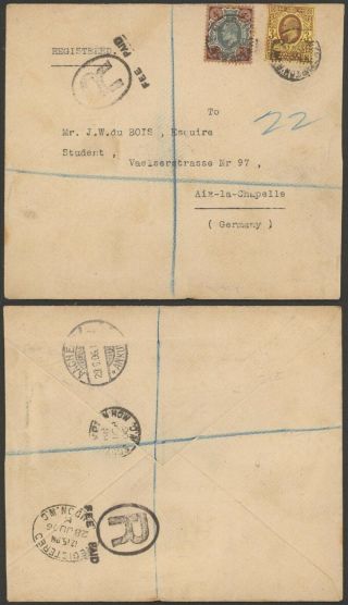 Gb 1906 - Registered Cover To Aachen Germany 31766/12