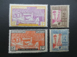 Guadeloupe 1928 Mh Stamps Sc 96 - 97 & Postage Due J25 - 26 From Quality Album