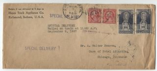 1927 Special Delivery Cover Rpo Richmond In To Chicago Same Day Delivery [3341]