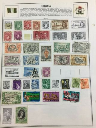 Look $$$$ 23,  Pages Of Old Niger Nigeria Postage Stamps 764