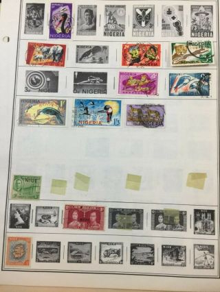 LOOK $$$$ 23,  Pages of OLD Niger Nigeria Postage Stamps 764 2