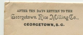 GEORGETOWN SC 1892 2 sided ADVERTISING 