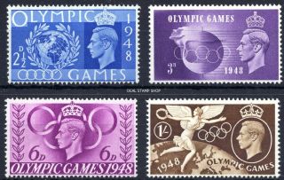 Gb 1948 Olympic Games Complete Set Sg 495 - 498 Unmounted