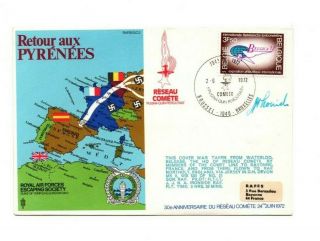 1972 Raf Escaping Society Sc2 Cover - Retour Aux Pyrenees - Signed