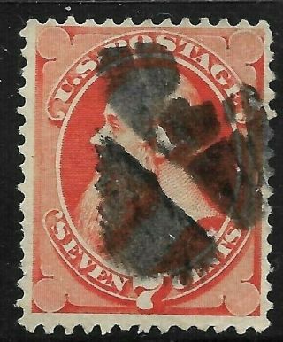 Sc 149 Stanton 7 Cent Fancy Cancel 1870 - 1875 Banknote Us Stamps 77c75