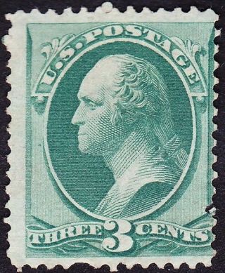 Us - 1873 - 3 Cents Green George Washington Continental Banknote Issue 158