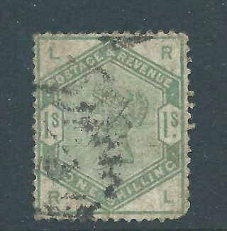 Queen Victoria Stamp Sg196 One Shilling Dull Green Good Colour R4096c