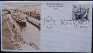 Us First Day Cover 1998 Washington,  Dc (a6) Panama Canal Opens 1914