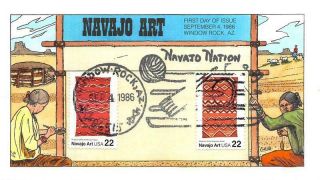 2235 22c Navajo Art,  Combo 2238,  Blanket Making,  Collins Hand Painted [e545063]