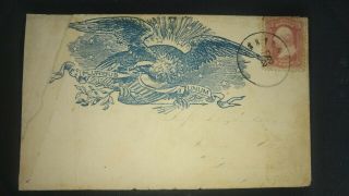65 Civil War Patriotic - Scarce Overall Eagle Design With Wings Extended