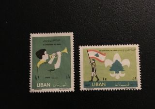 Lebanon.  Boy Scout Stamps.  Sc S 376 & 377.  Mnh.