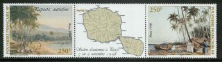 French Polynesia 1998 Gillotin Paintings Art Set Sg 831 - 832 Map Mnh