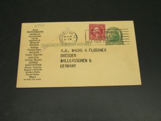 Usa 1935 Advertising Postal Card To Germany 2538