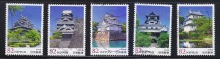 Japan 2014 Japanese Castle Series 2 Comp.  Set Of 5 Stamps In Fine