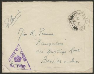 Gb Army Field Post Office 214 1941 Unstamped Cover Khartoum,  Sudan To Uk