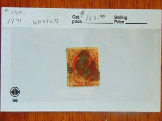 1871,  High Value,  U.  S. ,  149,  7cent,  Edwin M.  Stanton Stamp