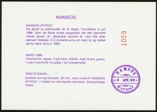 1989 Namsos Bypost souvenir card 2