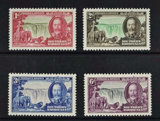 Southern Rhodesia,  Kgv,  1935 Silver Jubilee,  Set Of 4 Stamps,  Mm,  Cat £28.