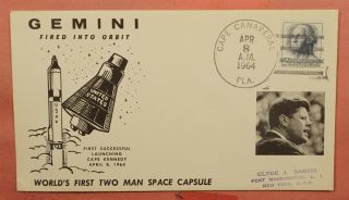 1964 Gemini I First 2 - Man Capsule Launch Cape Canaveral Fl Sarzin